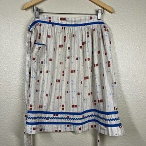 🔴 5 for $25! Vintage 70’s Apron Sparkle Geometric Print MCM Kitchen‎ Cooking